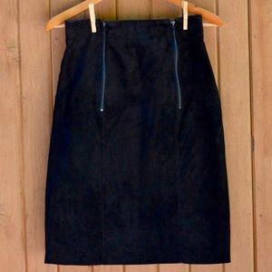 Vintage Holt Renfrew Suede Skirt